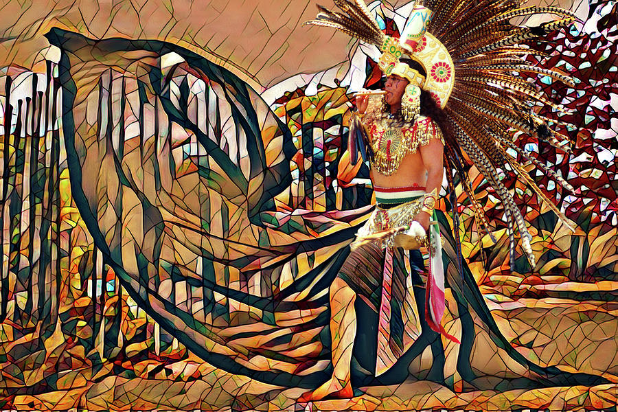 Aztec Dancer Digital Art by Lisa Yount