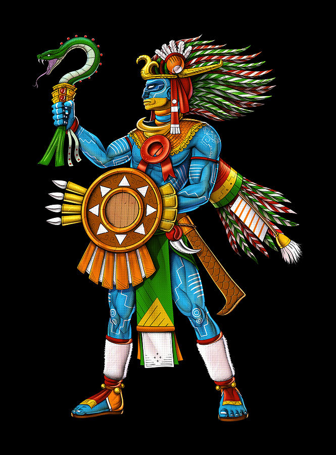 Aztec God Huitzilopochtli Digital Art by Nikolay Todorov - Fine Art America