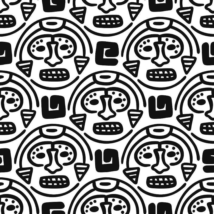 Aztec Neck Gaiter Tribal Face Neck Gator Digital Art By Stacy   Aztec Neck Gaiter Tribal Face Neck Gator Stacy Mccafferty 