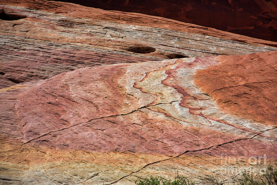 Nature Photograph - Aztec Stone Colors Valley of Fire  by Chuck Kuhn
