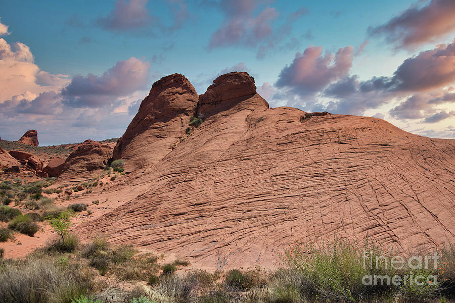 Nature Photograph - Aztec Stones Valley of Fire Landscape  by Chuck Kuhn