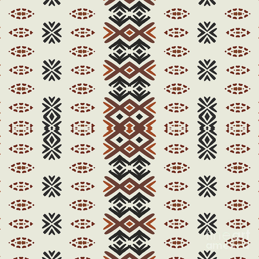 Aztec Tribal Pattern Digital Art