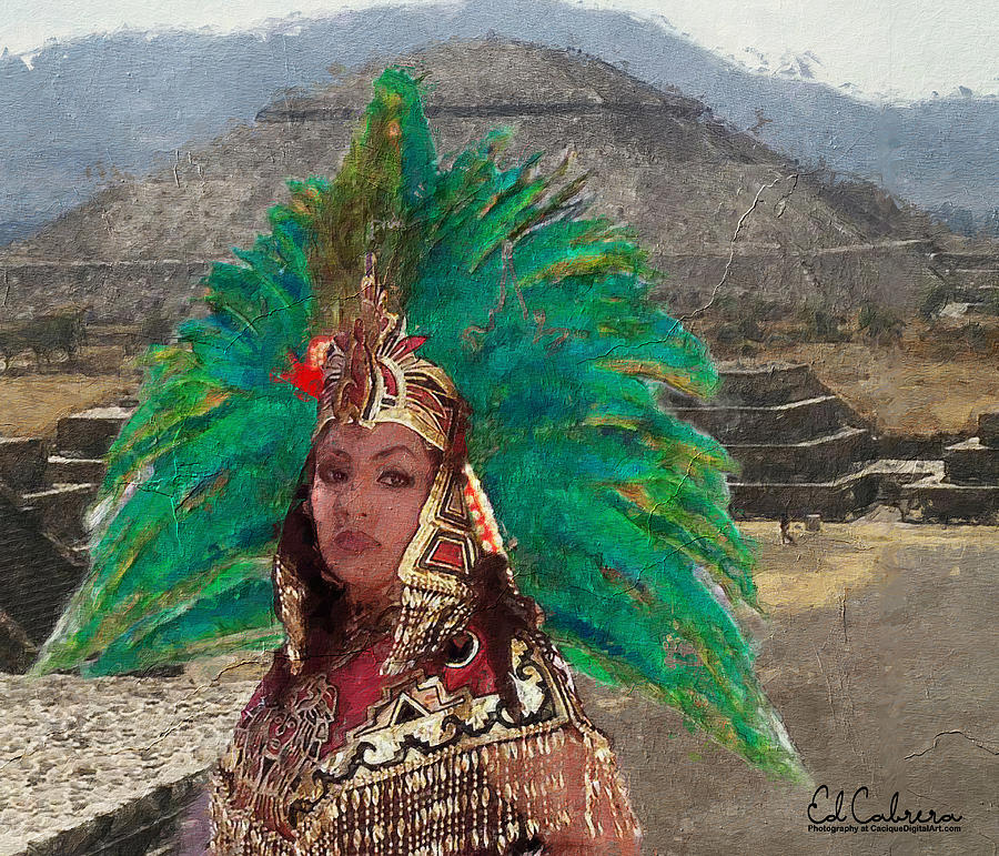 Aztec Woman Digital Art by Edelberto Cabrera Fine Art America