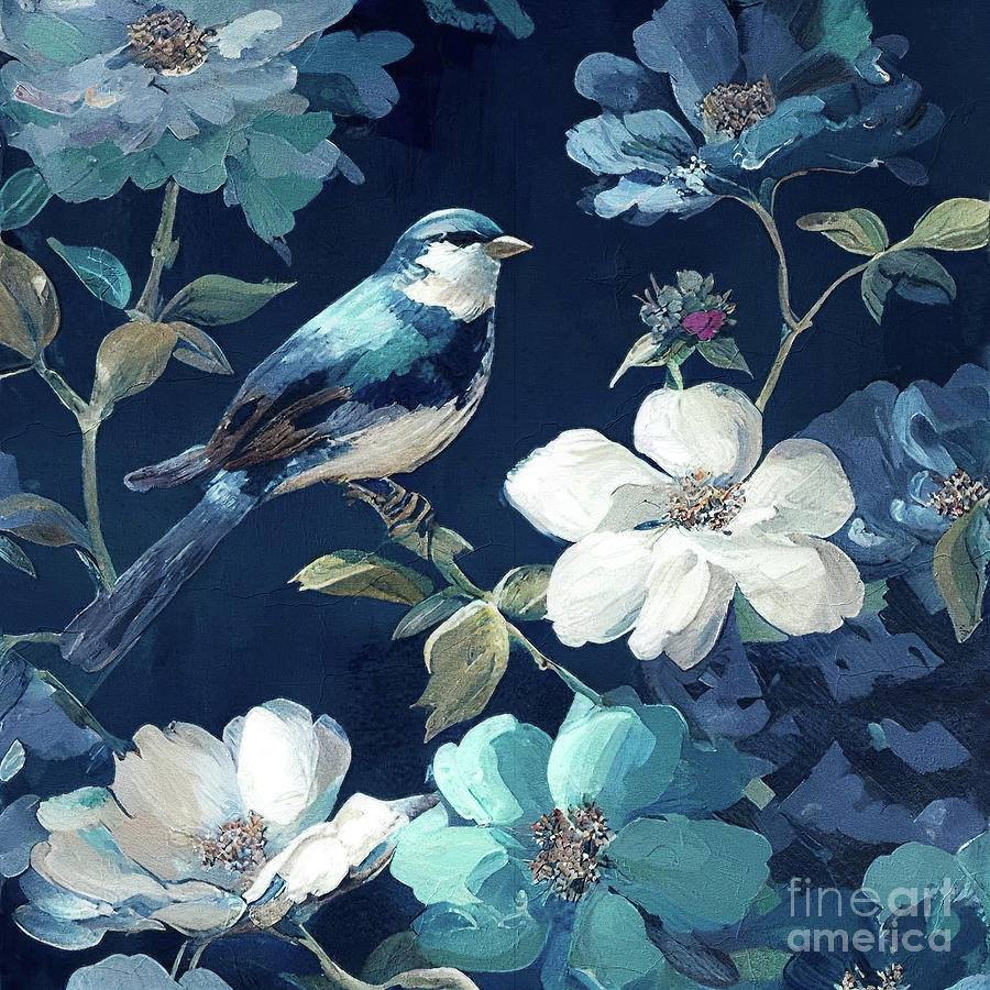 Bluebird Painting - Azul II by Mindy Sommers