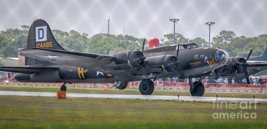 B-17 Bomber Through Fence Photograph by Tom Claud