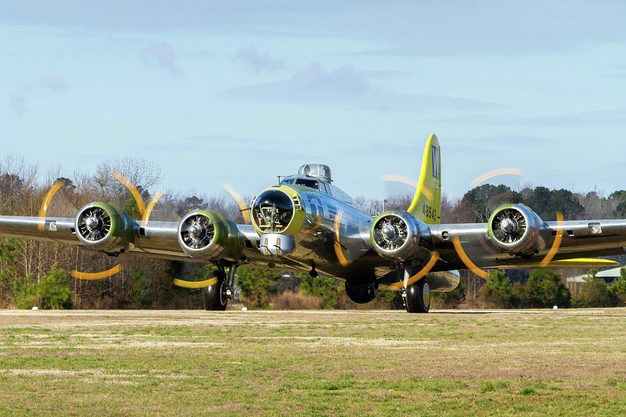B-17 Chuckie Taxis Out Photograph by Liza Eckardt