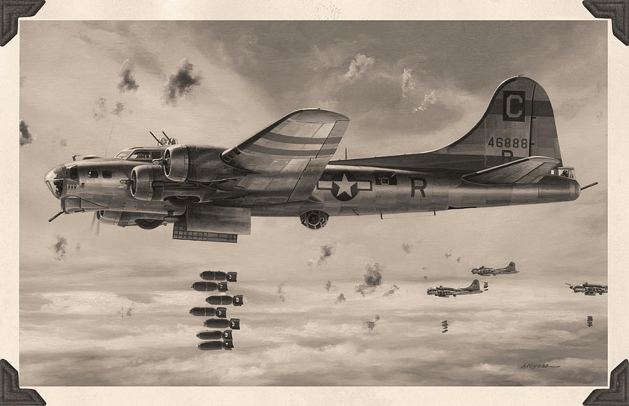 B-17 Flying Fortress Painting By Wade Meyers