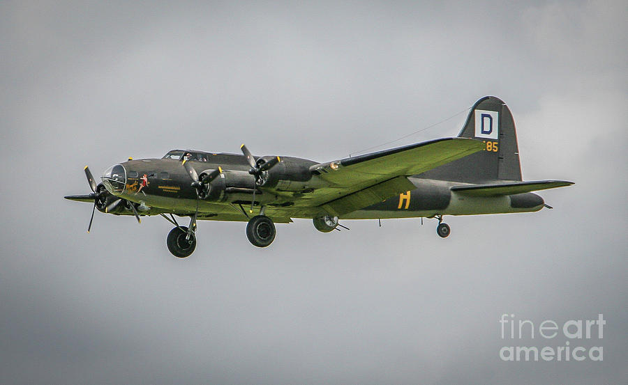 B-17 Gear Down Flyby Photograph by Tom Claud