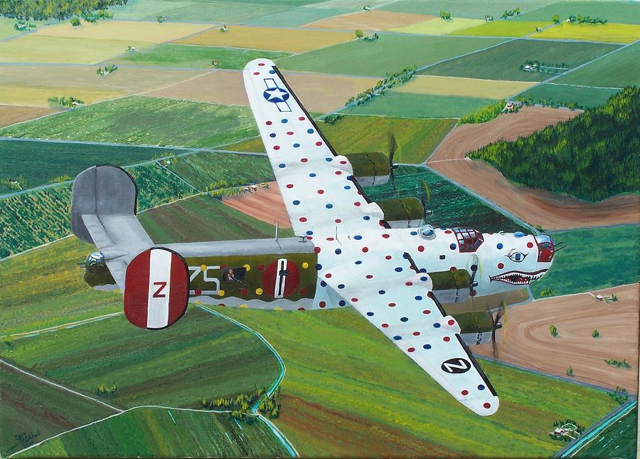 B-24  Lead Assembly Ship Painting by Gene Ritchhart