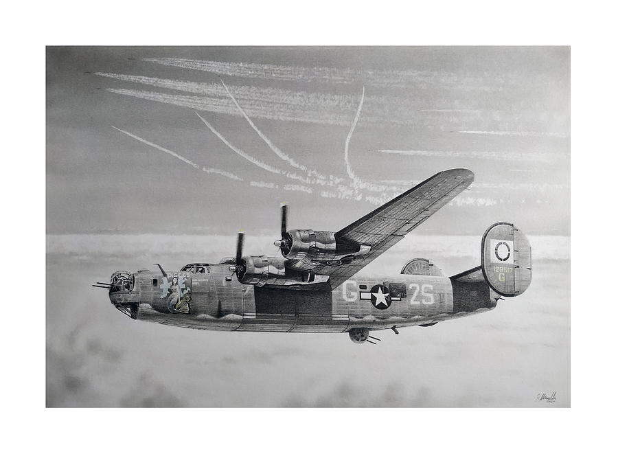 B-24 Liberator Drawing by Reinaldo Munilla Marrero | Fine Art America