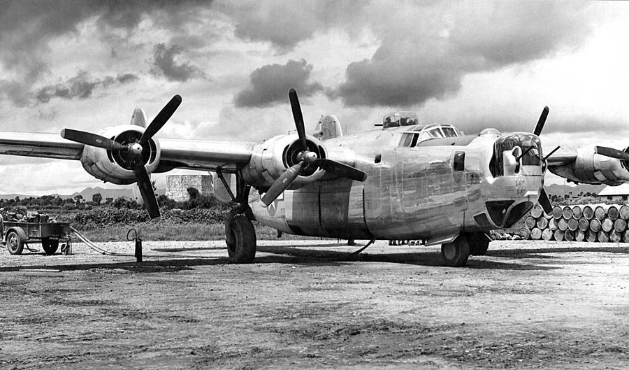 1940s B-24 Liberator Bomber WWII Historic War Poster 18x24