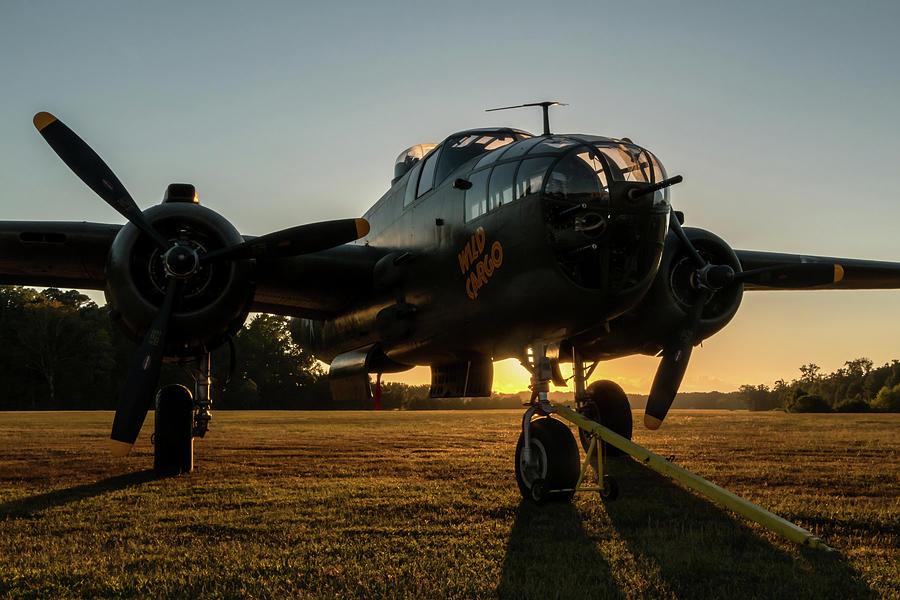 B-25 Mitchell Sunset Photograph by Liza Eckardt