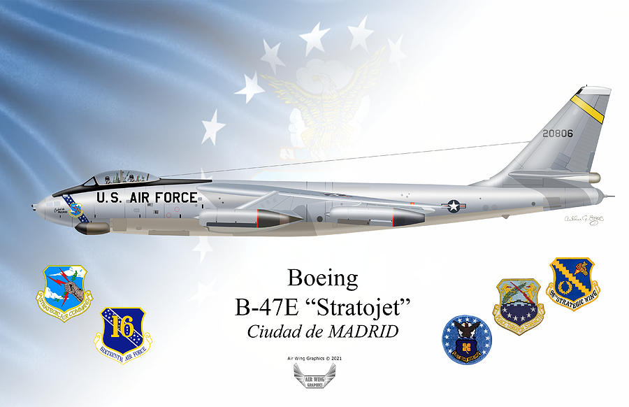 B-47E Stratojet Digital Art by Arthur Eggers