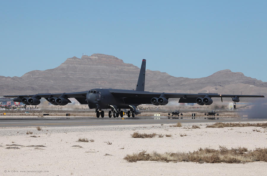 B-52H Recovering to Nellis AFB Photograph by Custom Aviation Art