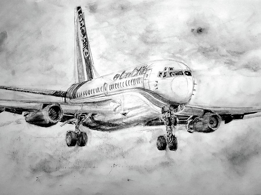 B 737 200 Drawing by Fernando Jaramillo Pixels