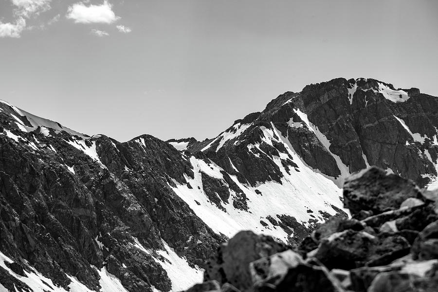 B and W of a mountain Side Photograph by Nathan Wasylewski