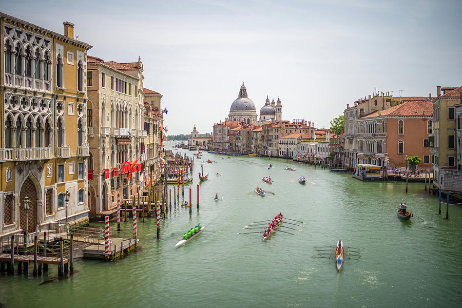 B0006871 - Regatta on the Gran Canal, Venice Photograph by Marco Missiaja