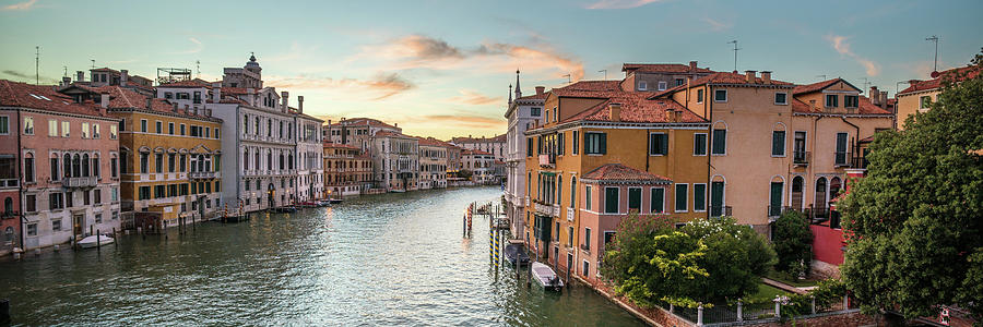 B0009354x2-2060_Sunset on the Grand Canal during the Lockdown, Venic Photograph by Marco Missiaja