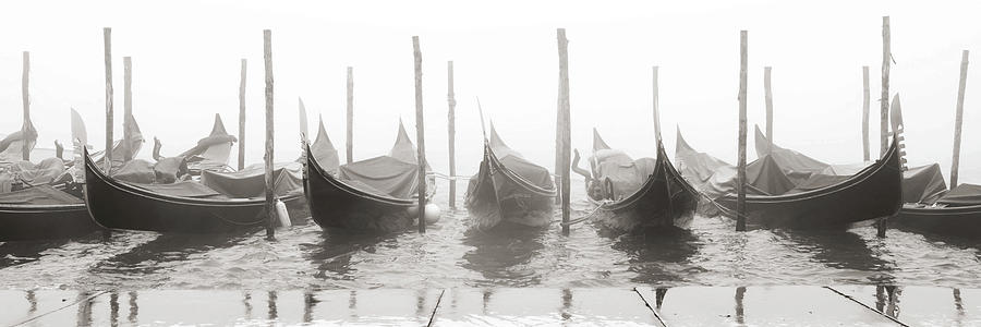 B_00682 - Sleeping gondolas, Venice Photograph by Marco Missiaja