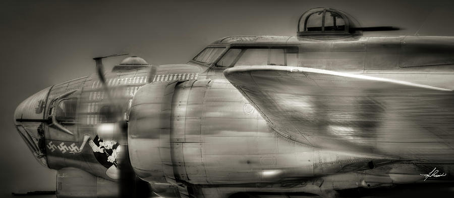 Airplane Photograph - B17G In a Hurry by Phil And Karen Rispin