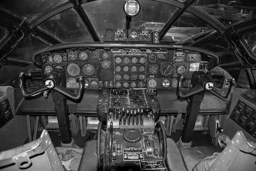 B36 Cockpit Photograph by Chris Smith