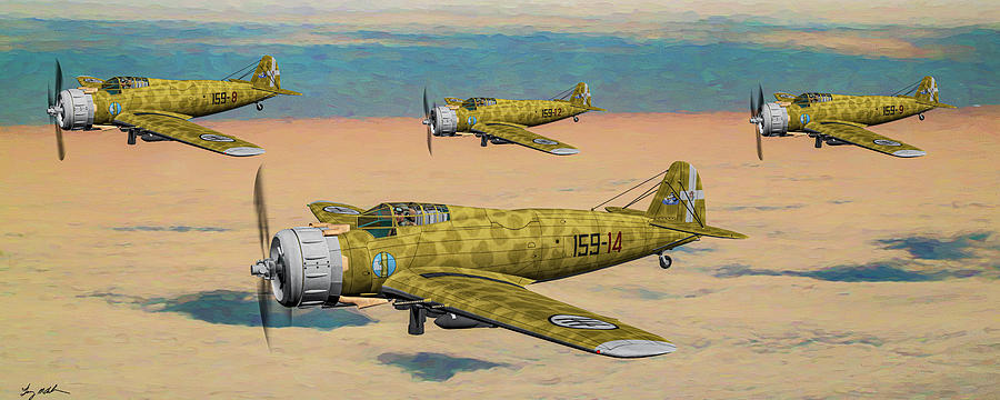 Ba.65 Fiat A80 Squadron - Art Digital Art