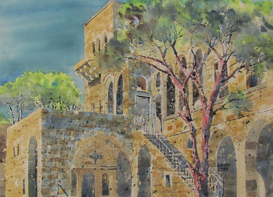 Lebanon Painting - Baakline Palace by Martin Giesen