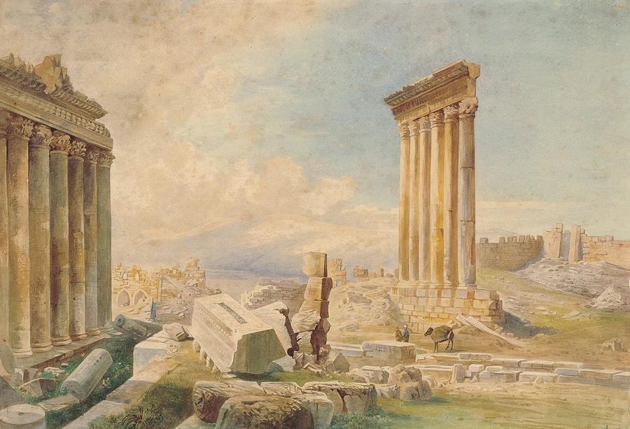 Baalbek Painting By Anna Lynker Fine Art America