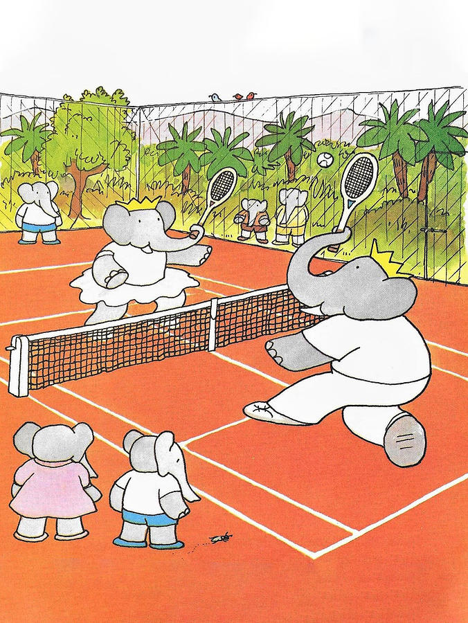 Babar en Tennis 1990年 ブリュノフ アートポスター - コレクション
