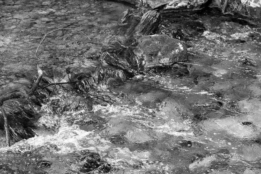 Babbling Brook Black And White Photograph By Gene Duty - Fine Art America