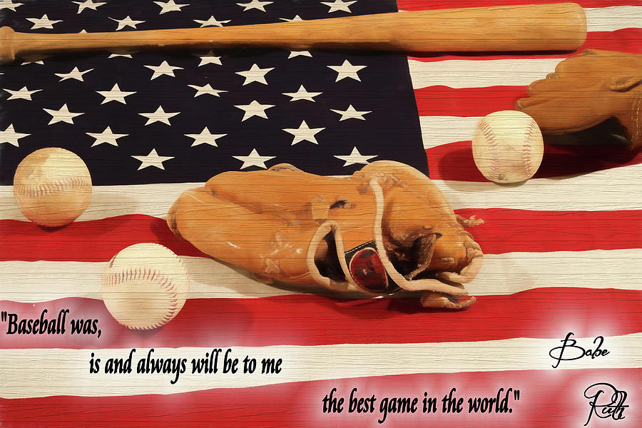 Babe Ruth Mixed Media - Babe Ruth Baseball Quote by Dan Sproul