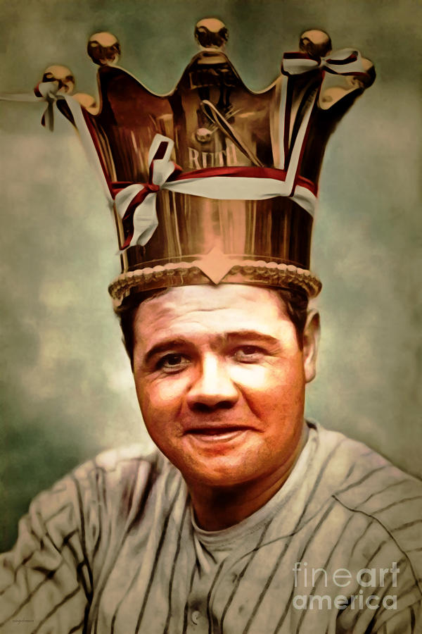 Babe Ruth Colorized 20210517 v2 Photograph by Wingsdomain Art and Photography