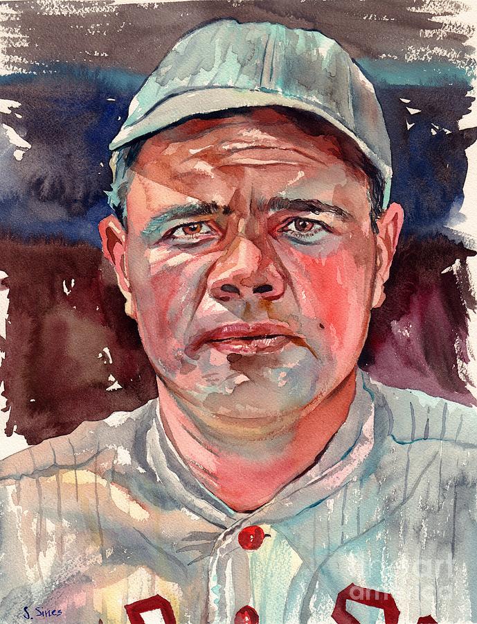 Babe Ruth Painting - Babe Ruth Portrait by Suzann Sines