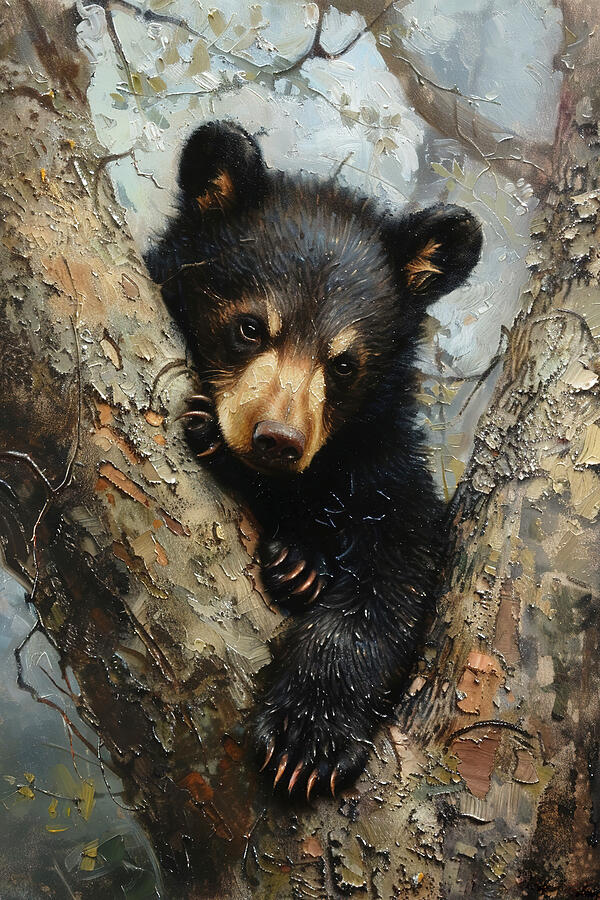 Baby Bear Cub Lounging Digital Art by Athena Mckinzie - Fine Art America