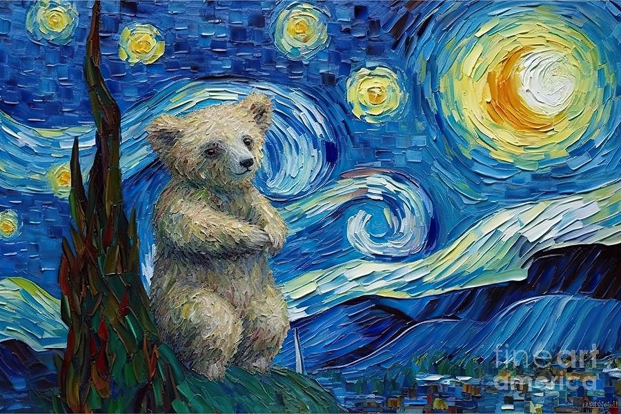 Vincent Van Gogh Painting - Baby Bear  by N Akkash