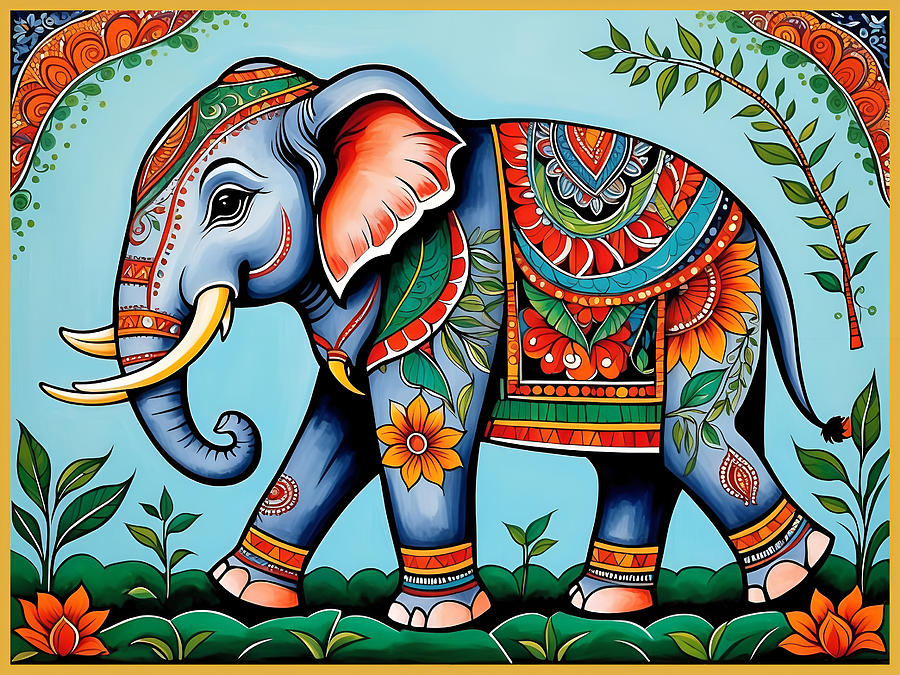 Baby Blue Elephant Digital Art by Mark Greenberg