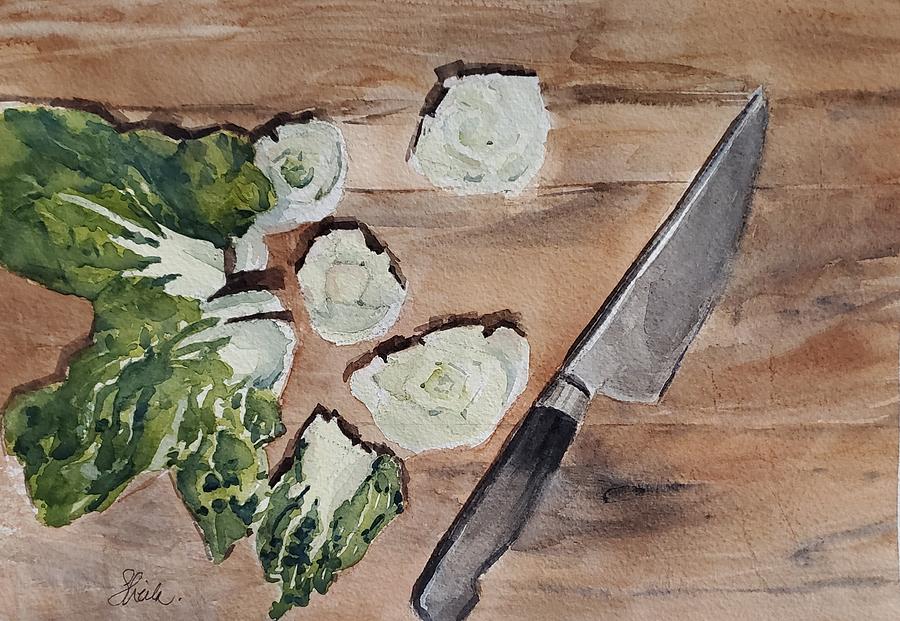 Baby Bok Choy Painting by Sheila Romard
