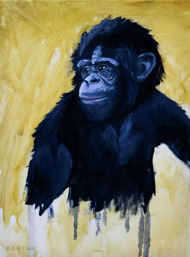 Baby Bonobo Painting by Alvin Clark | Fine Art America