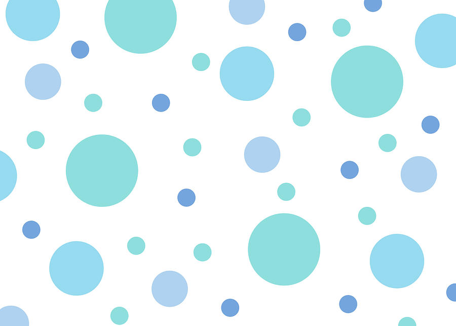 Baby Boy Blue Polka Dots Asthetic Digital Art by Amelia Pearn