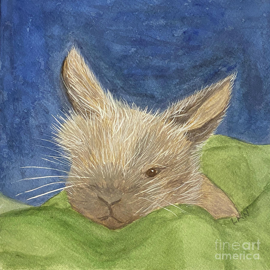Baby Bunny Painting by Lisa Neuman