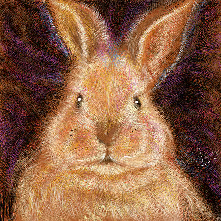Rabbit Digital Art - Baby Bunny by Remy Francis