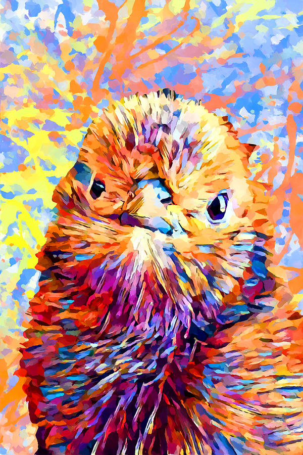 Baby Chick Painting by Chris Butler