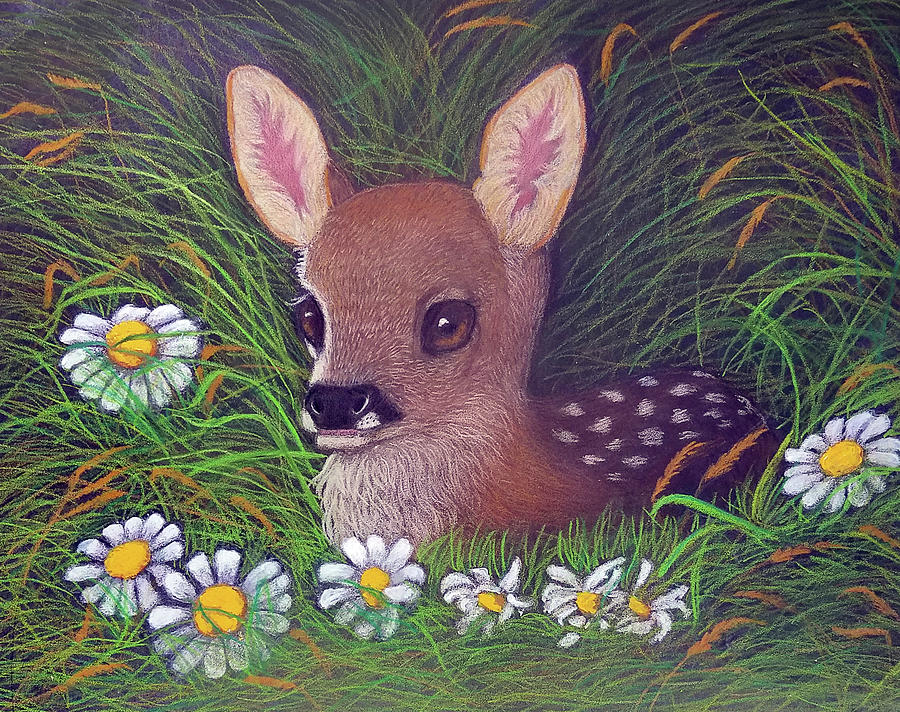 Baby Deer Mixed Media by Lorraine Foster