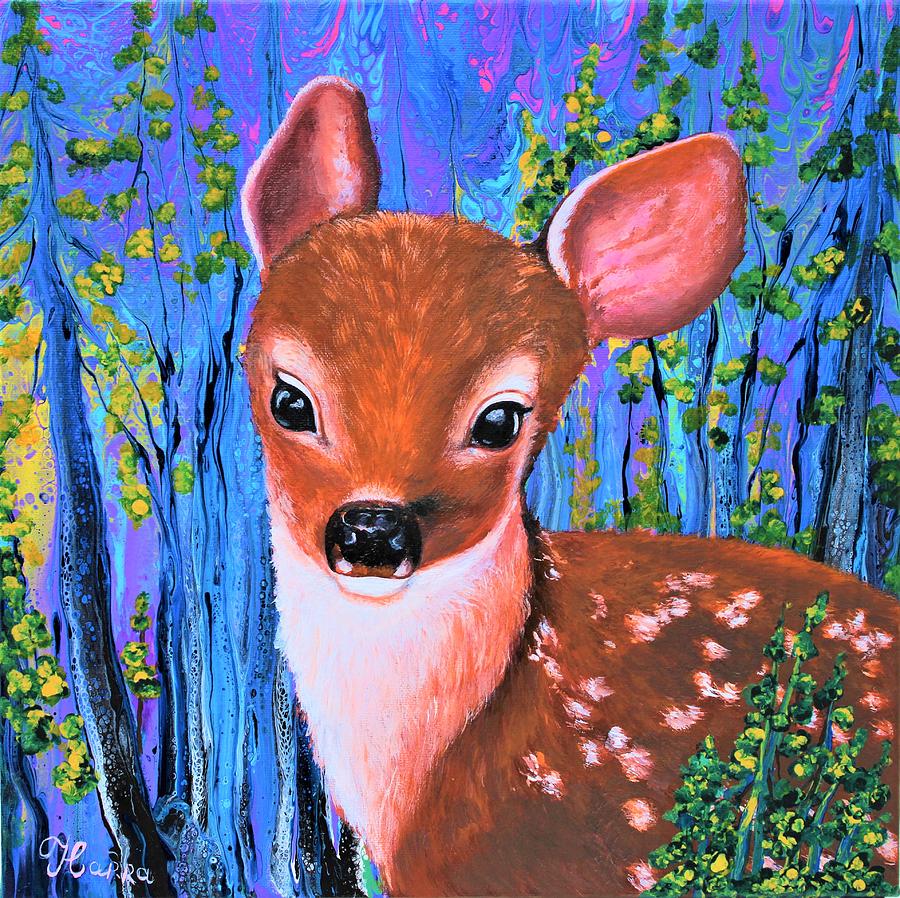 Baby Deer Painting by Tanya Harr