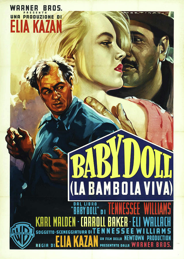 Vintage Mixed Media - Baby Doll, 1956 - art by Luigi Martinati by Movie World Posters