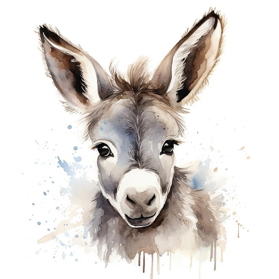 Baby Donkey Blues Digital Art by Athena Mckinzie - Pixels