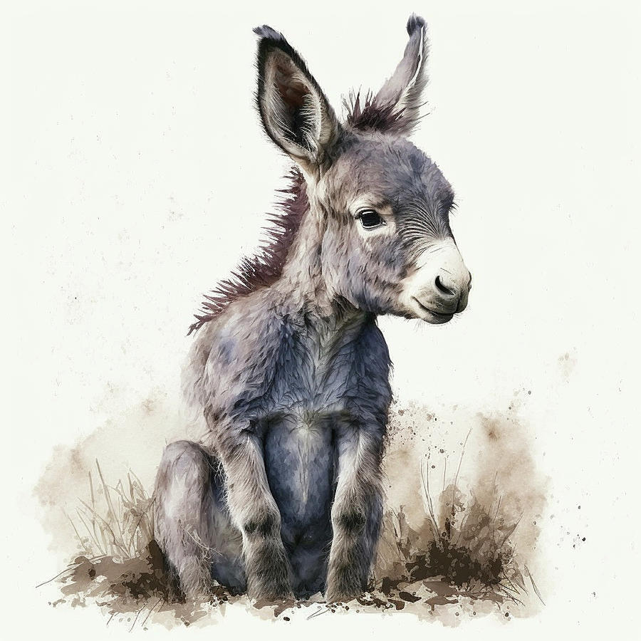 Animal Photograph - Baby Donkey III by Athena Mckinzie