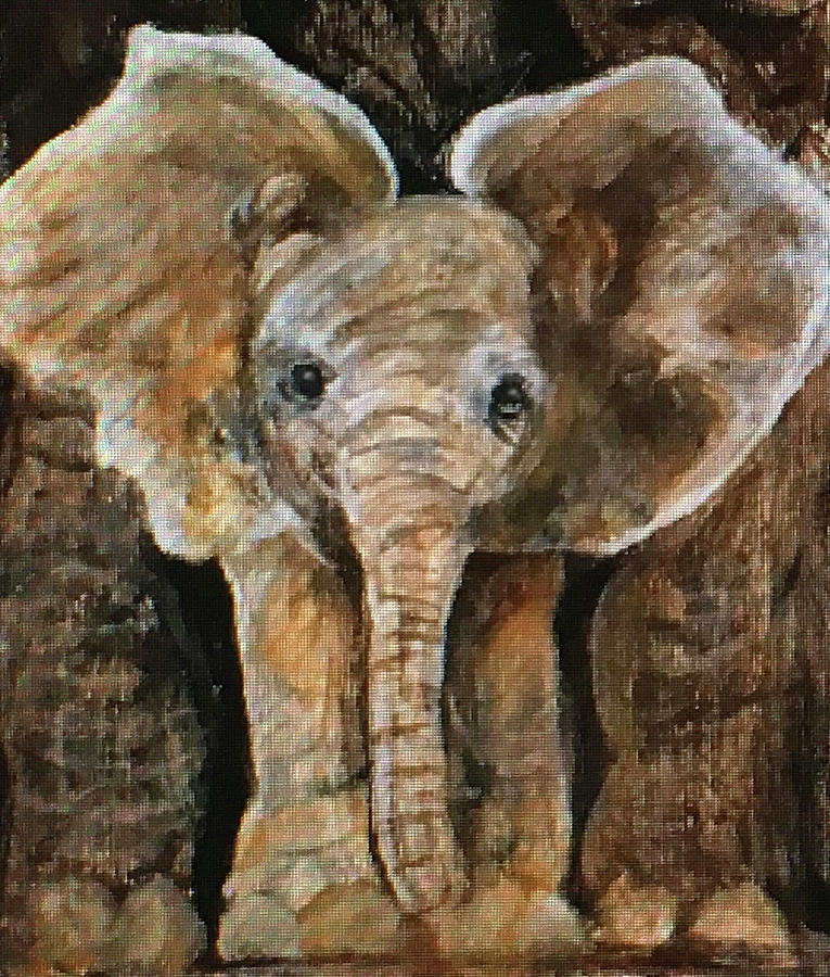 Baby Elephant Painting by Tammy Pool