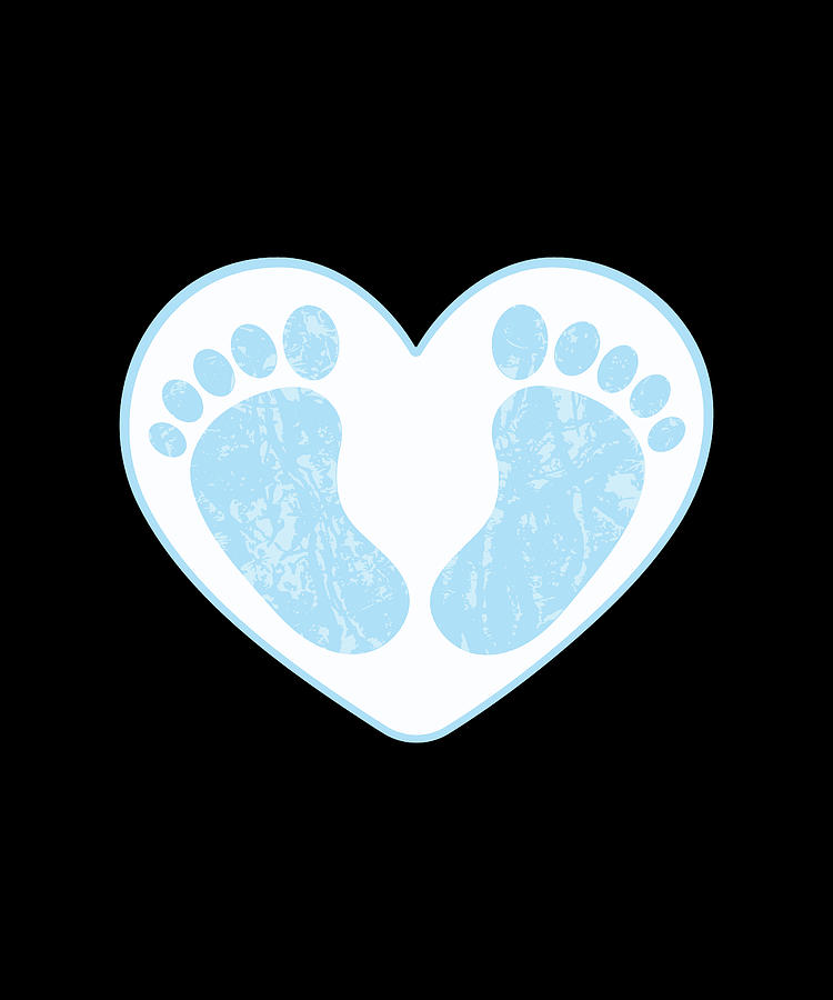 baby footprints heart