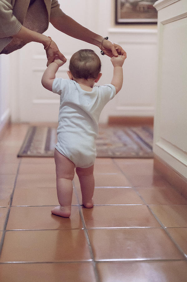 Baby first steps Photograph by Carol Yepes
